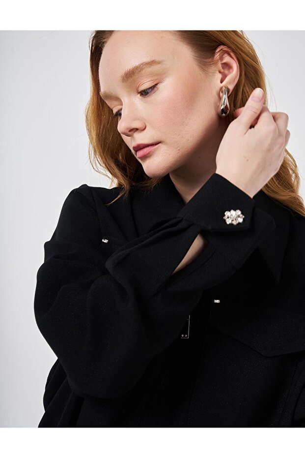 طقم سترة بومبر باللون الأسود - 6