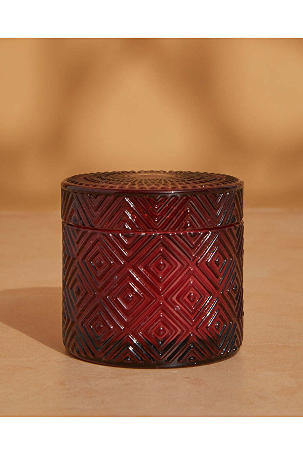 Rouge Velvet Texture Glass Jar Candle