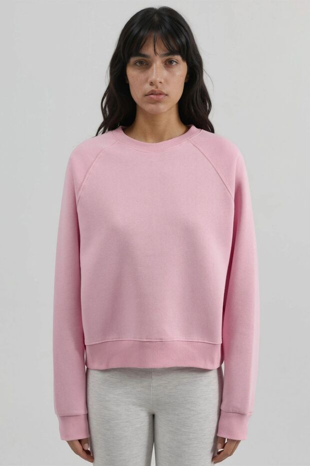 BUSEM Bisiklet Yaka Uzun Kollu Örme Sweatshirt - 7