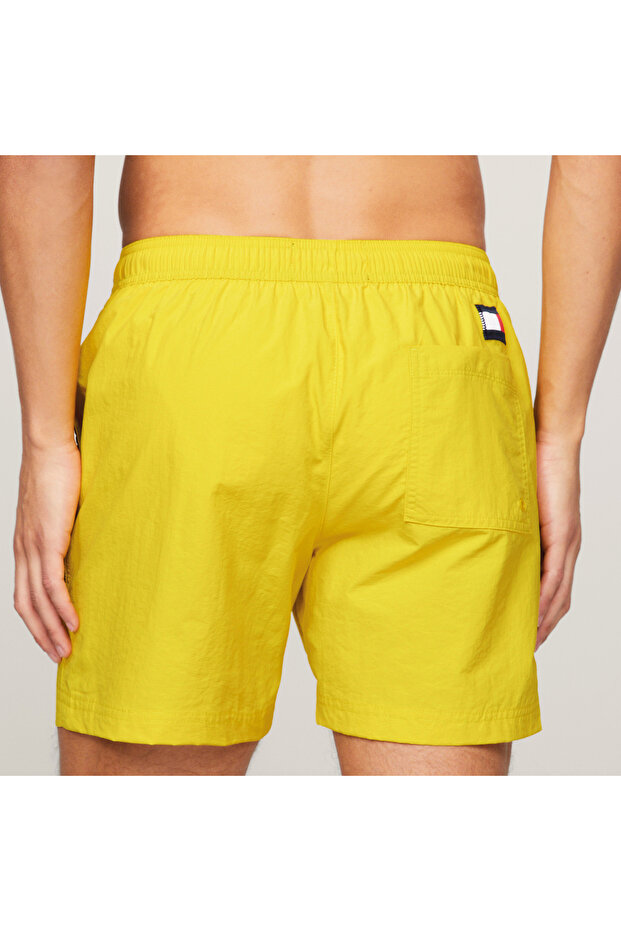 Medium Drawstring Erkek Sarı Deniz Şortu - 3