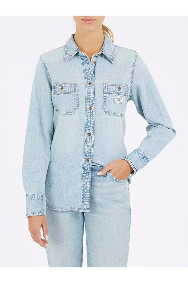 Jeans Regular Kadın Gömlek - 2