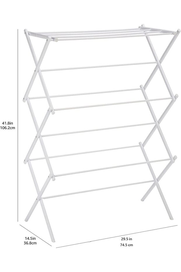 رف غسيل قابل للطي لتجفيف الملابس بالهواء - 2