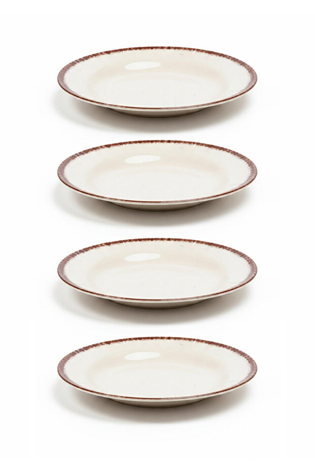 4Pcs Melamine Deep Plate Set 10" Ivoron Purple Boom - BB1963 Soup & Pasta Serving Plates