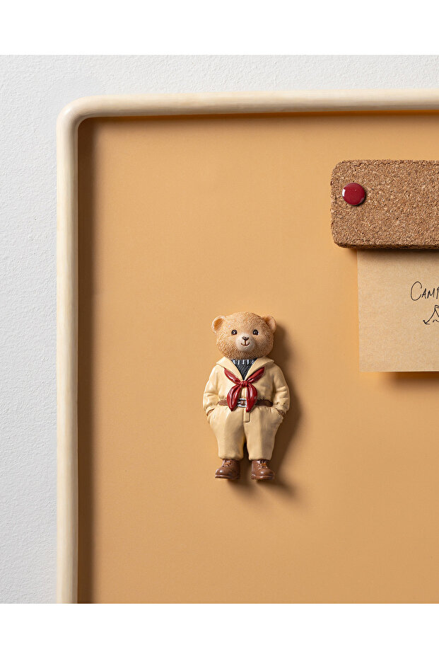 Cookie Bear Magnet - Krem- 4x8 cm - 2