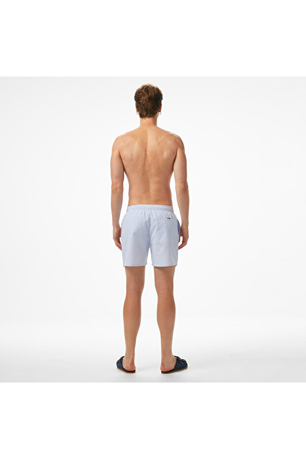 Medium Drawstring Erkek Mavi Deniz Şortu - 2