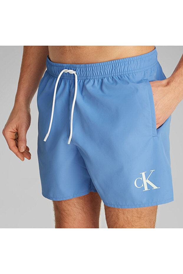 Medium Drawstring Erkek Mavi Mayo - 5