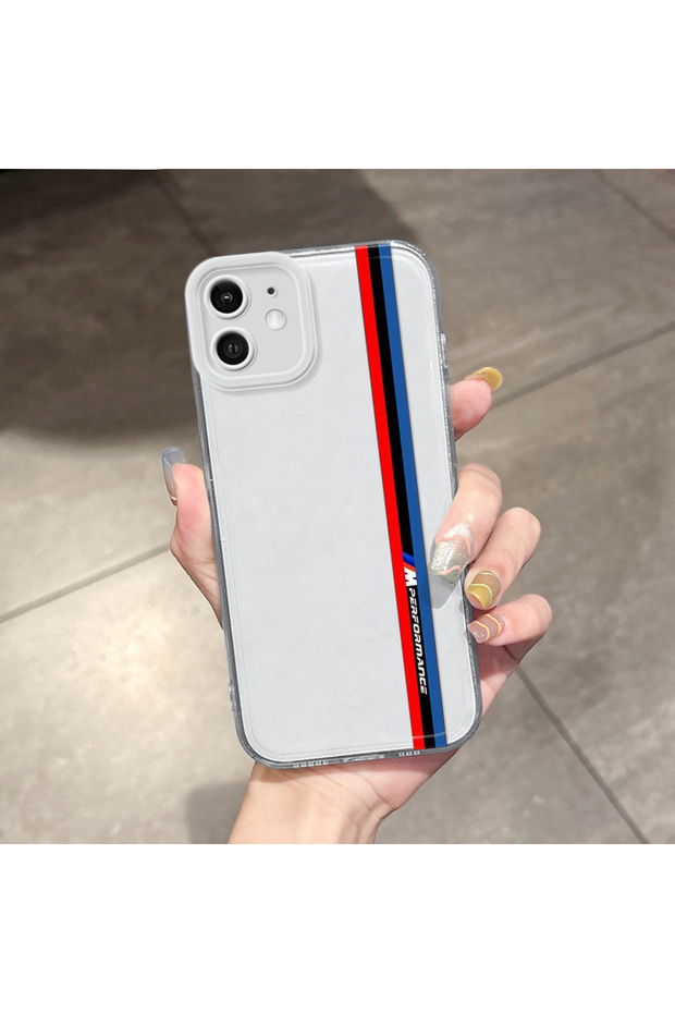 حافظة هاتف من السيليكون الناعم بنمط BMW متوافقة مع iPhone 12 مع حماية شفافة للكاميرا