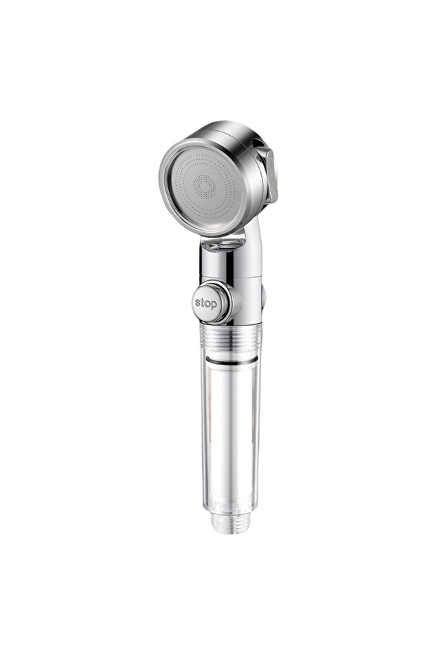 Adjustable high-pressure rain shower head with filter