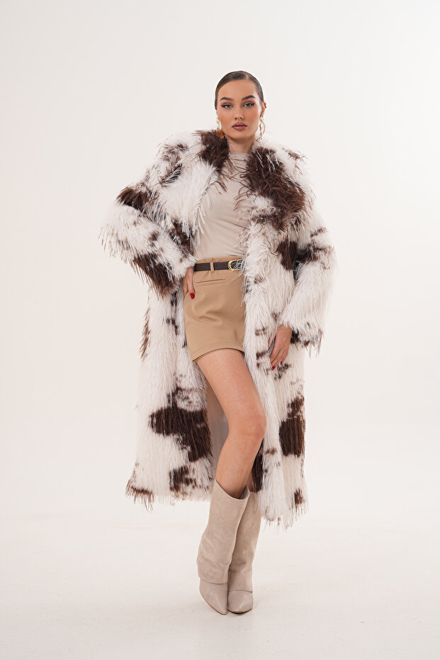 معطف طويل مزين بالشراشيب - 4