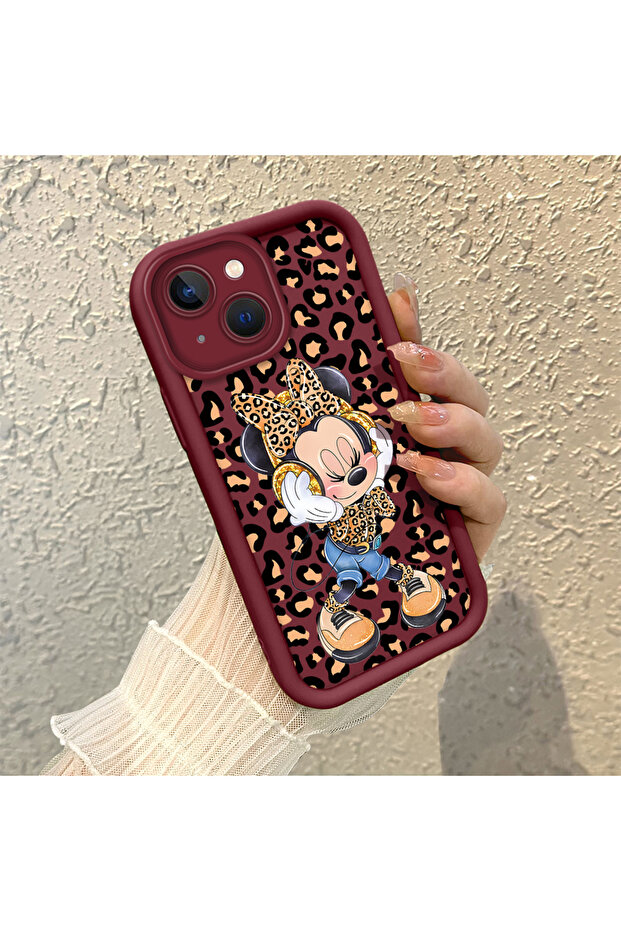 حافظة هاتف من مادة السيليكون مقاومة للصدمات بنمط ميكي متوافقة مع هاتف آيفون 15 - 2