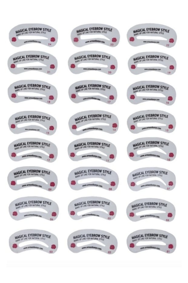 24 different eyebrow stencil plastic for microblading permanent makeup