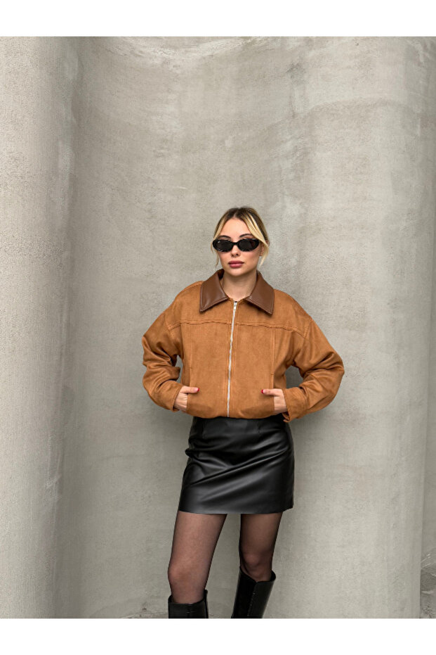 SUNİ SÜET BOMBER CEKET - 5