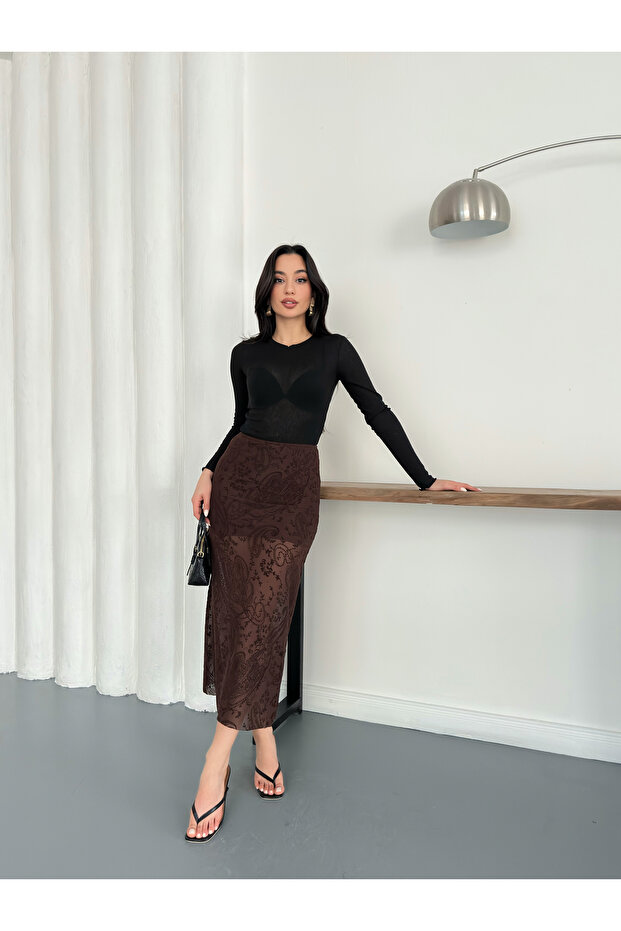 Fusta lungă cu model E12798 - 5