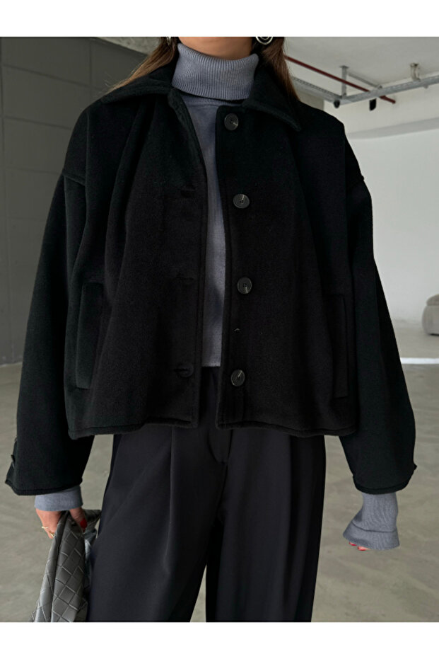 سترة بأزرار أمامية على شكل حرف V - 5