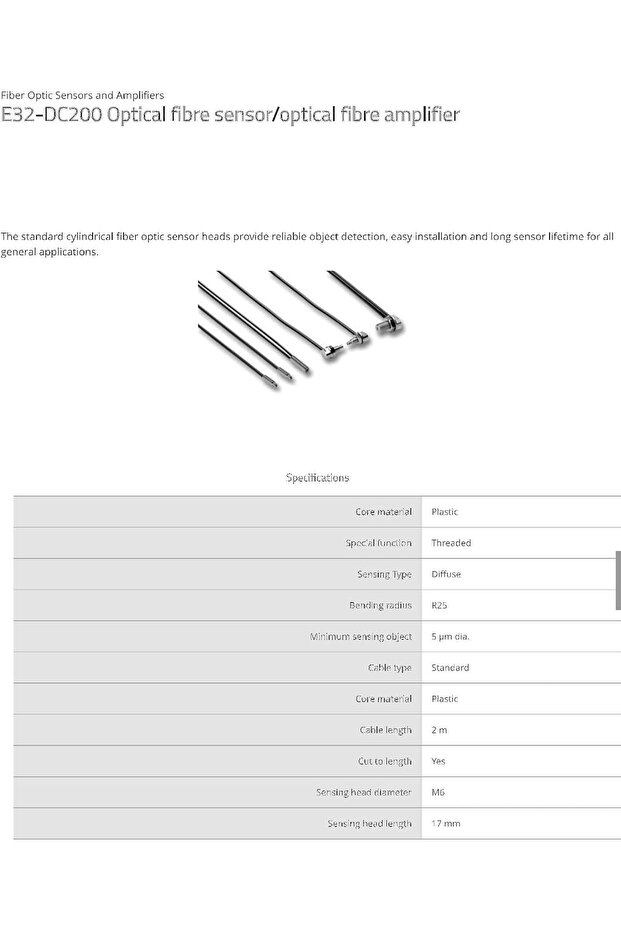 مستشعر الألياف الضوئية E32-DC200 - 1