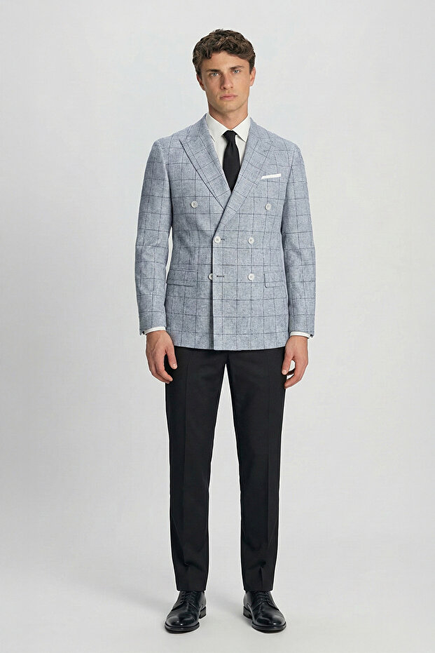 جاكيت باللون الأزرق الداكن - 3