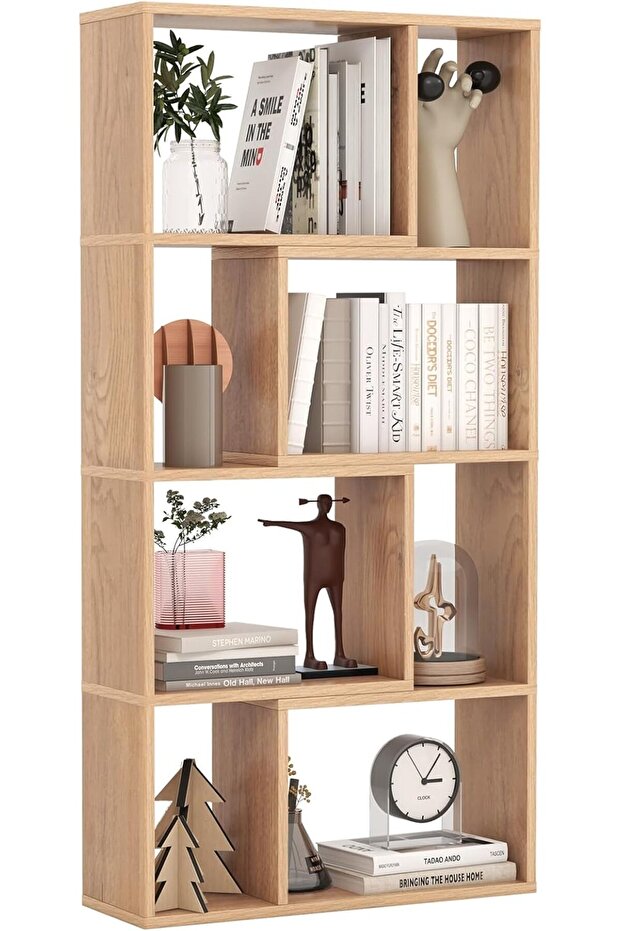 4-Tier Geometric Bookshelf
