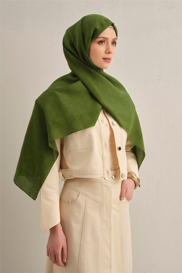 Eșarfă elegantă Pamora, eșarfă verde - 2