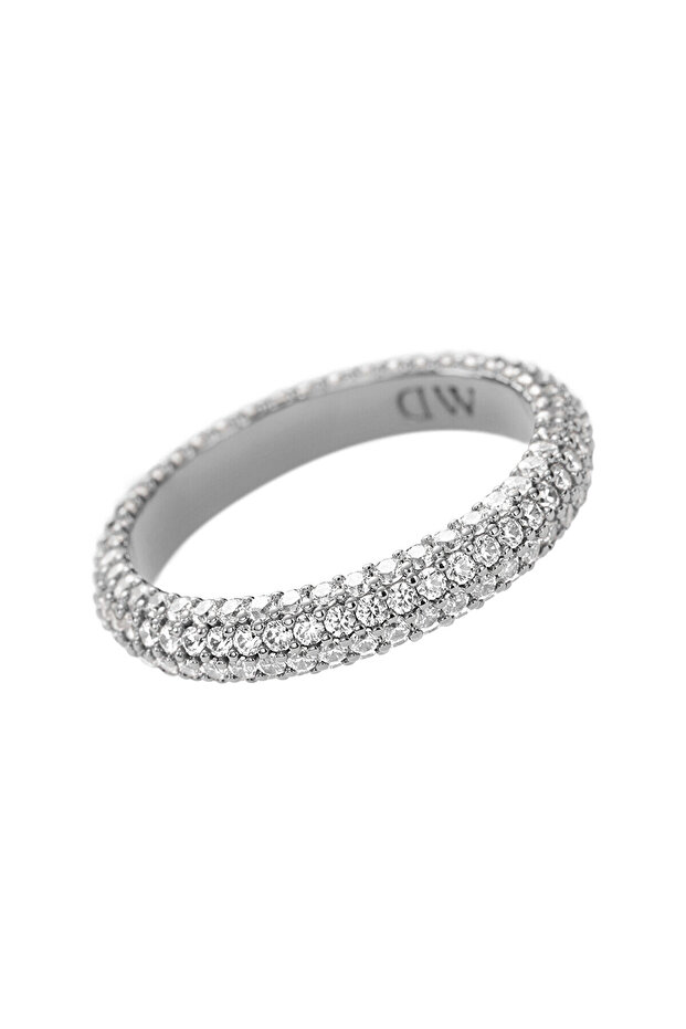 Pave Crystal Ring Silver - 3