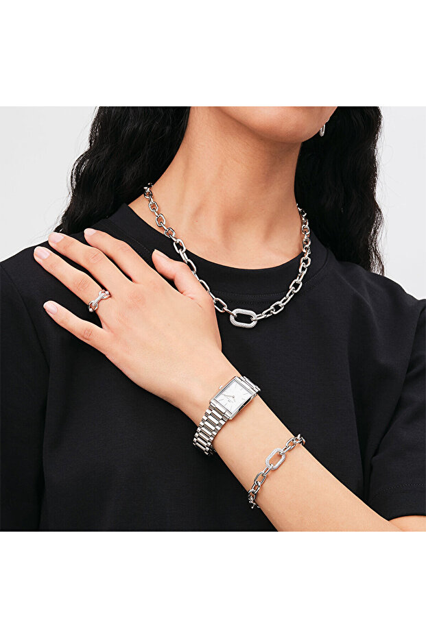 Crystal Link Ring Silver - 2