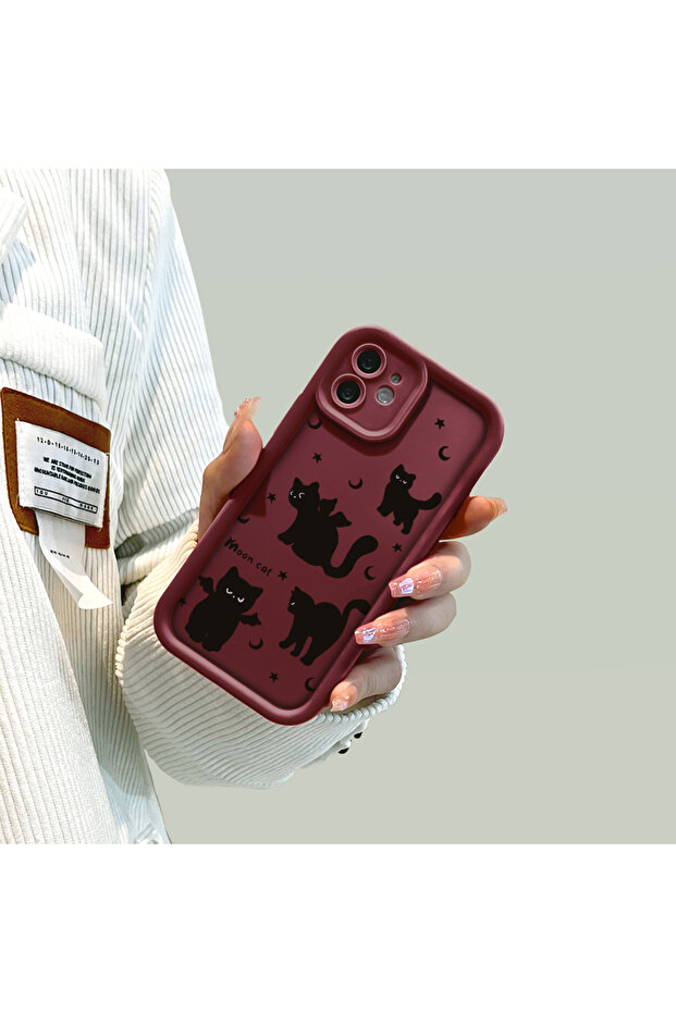 حافظة هاتف من مادة السيليكون المقاومة للصدمات بنمط قطة متوافقة مع هاتف Redmi Note 14 - 8