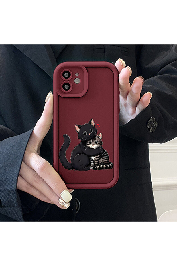 حافظة هاتف من مادة السيليكون مقاومة للصدمات بنمط قطة متوافقة مع هاتف Redmi Note 14S - 5