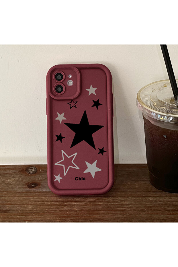 حافظة هاتف من مادة السيليكون المقاومة للصدمات بنمط نجمة متوافقة مع هاتف آيفون 14 بلس - 5