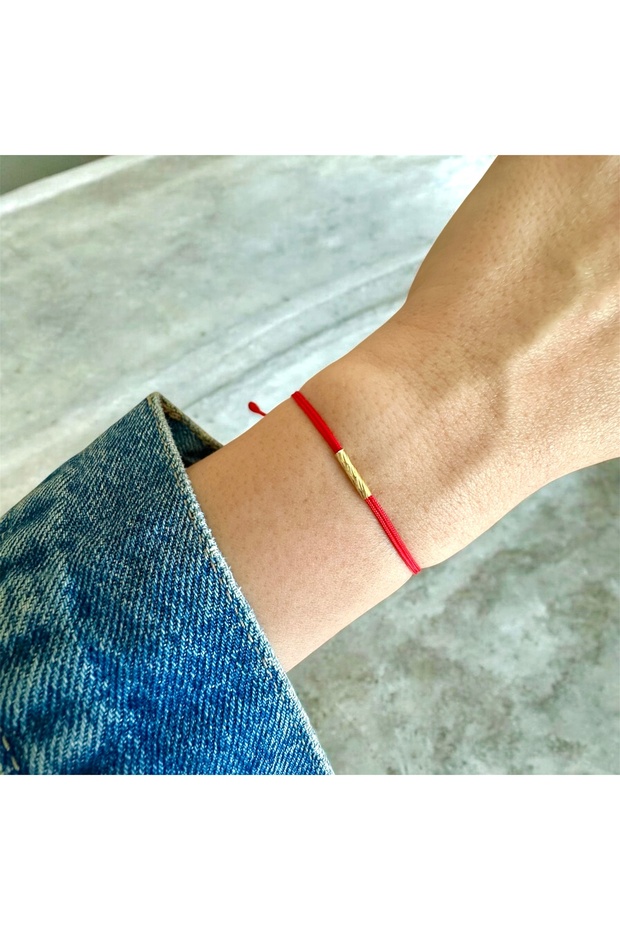 Red Gold Tube Bracelet