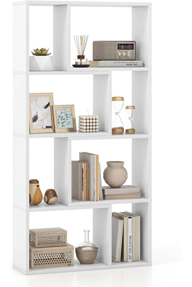 4-Tier Geometric Bookshelf