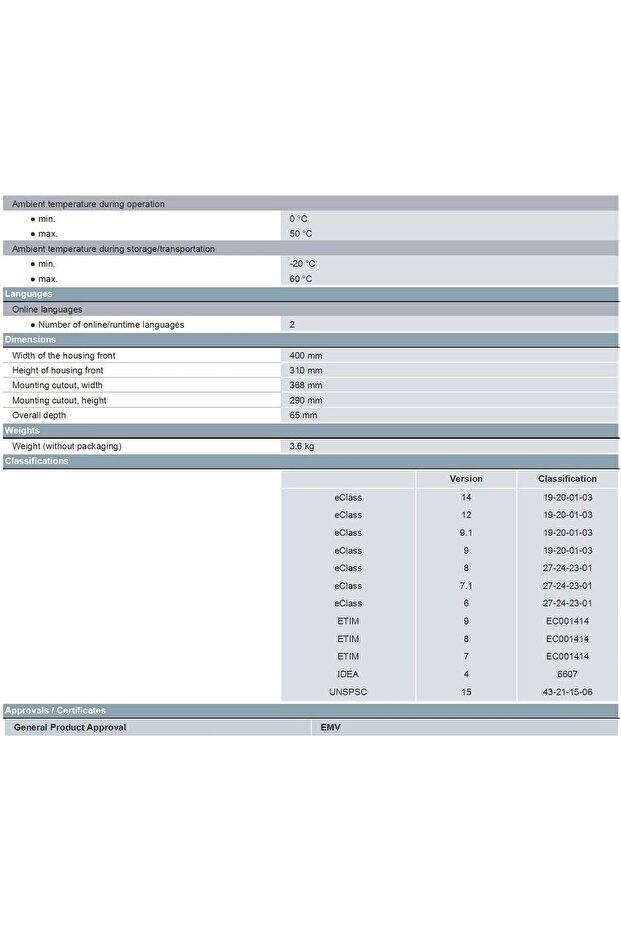 SIMATIC Thin Client (hardware) 15" Touch - 4