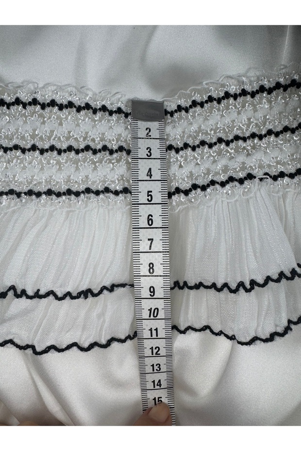 Zigzag Patterned Elastic Chiffon Pleated Ribbon (1Mt) - 4