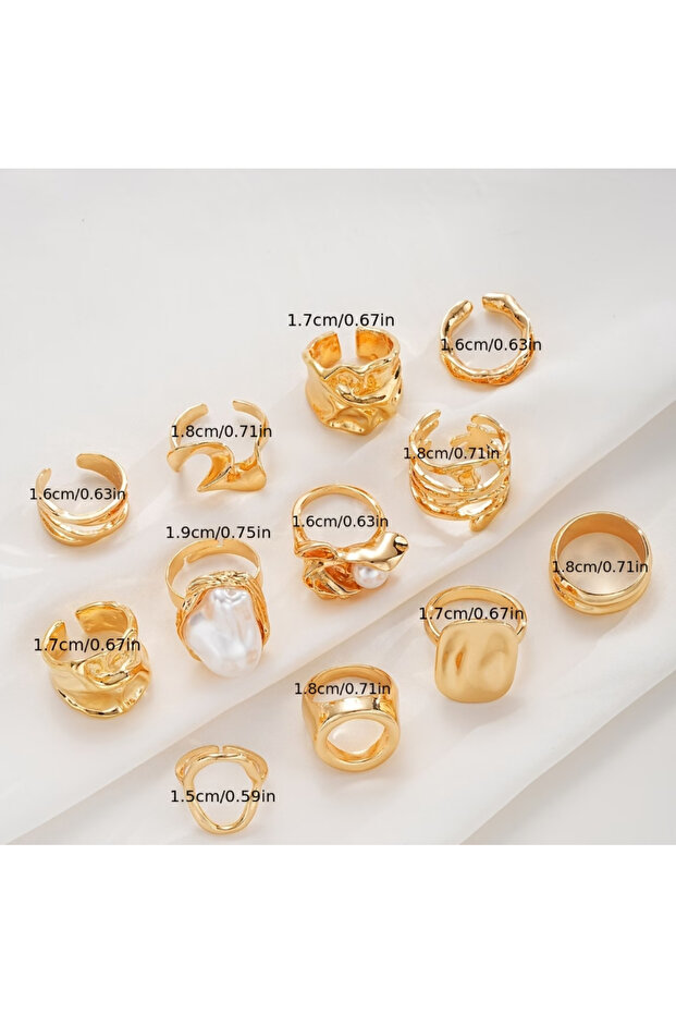 خواتم نسائية أساسية بنمط غير منتظم (شحن مختلط) - 3