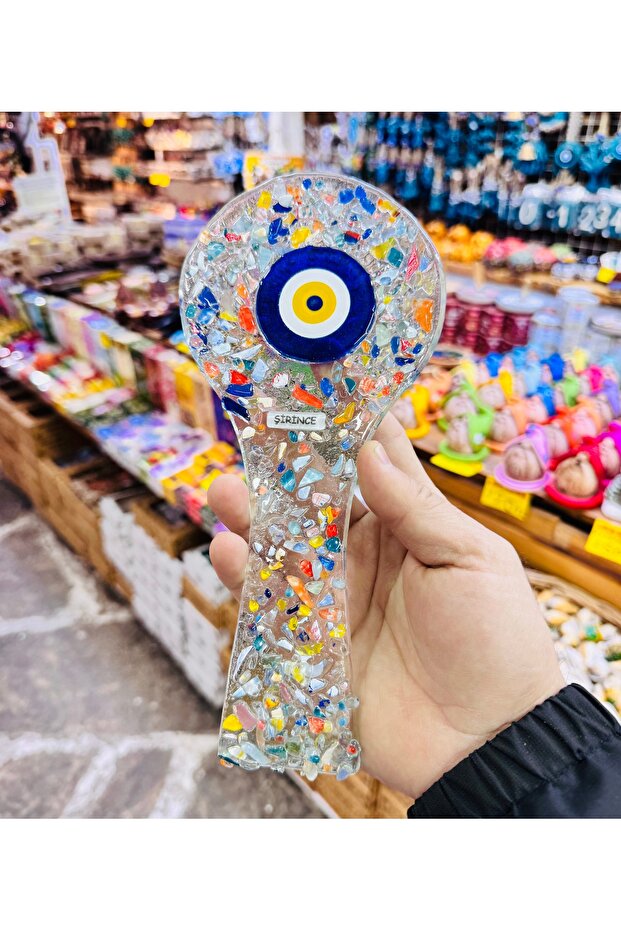 حامل ملعقة زجاجي مصنوع يدويًا