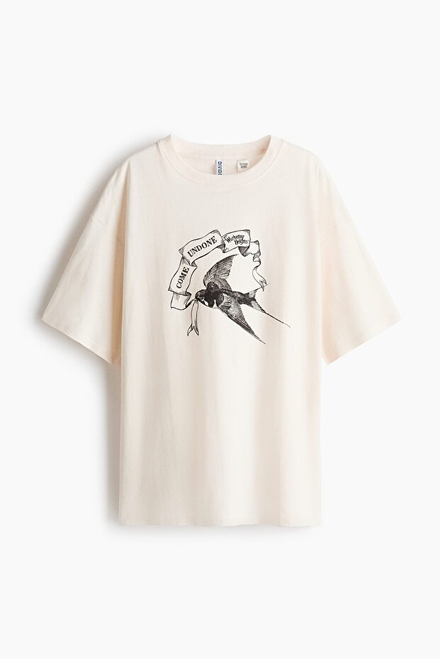 Baskılı Oversize Tişört - 4