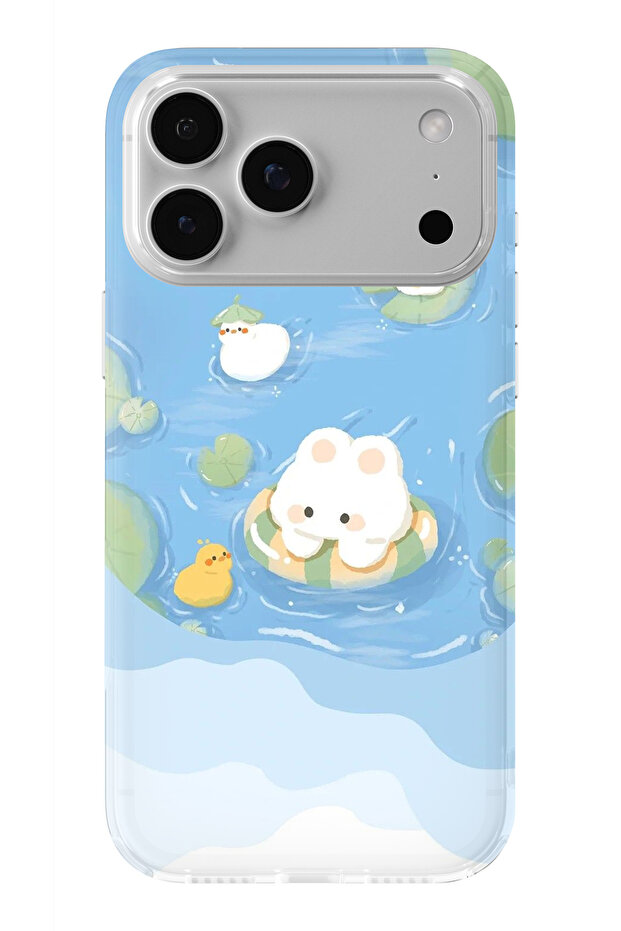 iPhone 17 Pro Max Compatible Rabbit Design Printed Transparent Case - 1