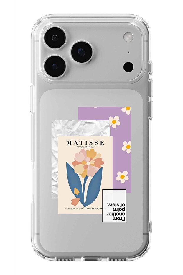 حافظة شفافة مطبوعة بتصميم ماتيس متوافقة مع آيفون 17 برو ماكس - 1