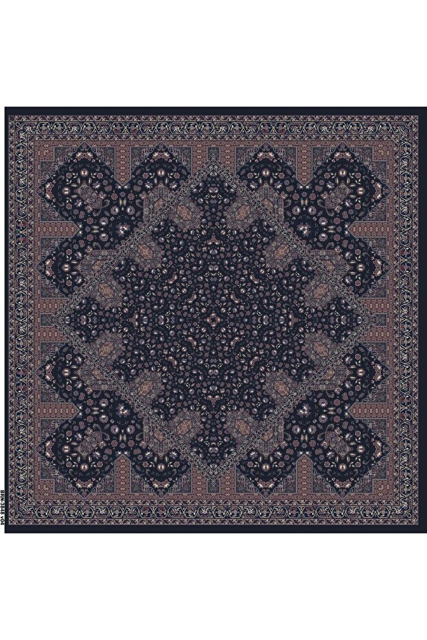 Eșarfă moale Winter Bloom 1244 Bleumarin - 5