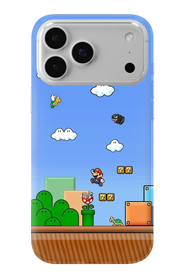 حافظة شفافة مطبوعة بتصميم ماريو متوافقة مع آيفون 17 برو ماكس - 1