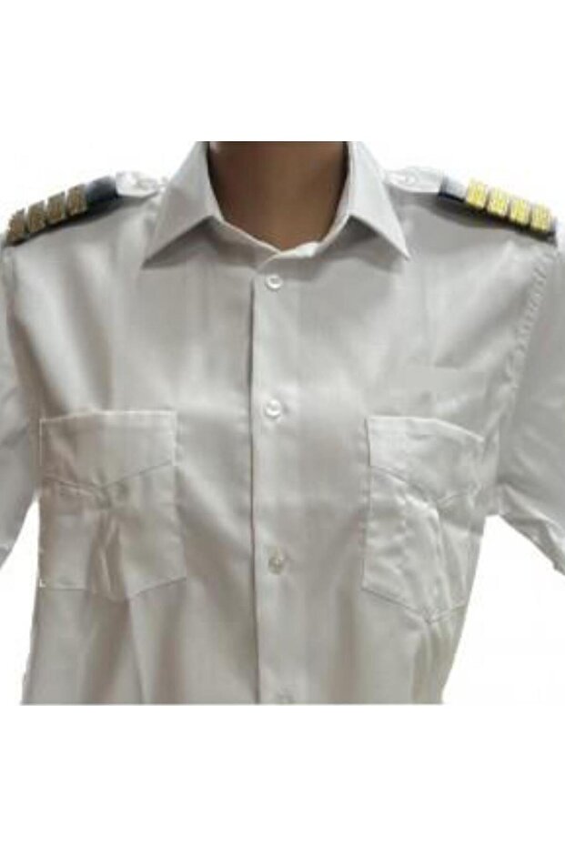 Pilot Shirt Short Sleeve Flap Pocket Smh Polyester Water Repellent Fabric