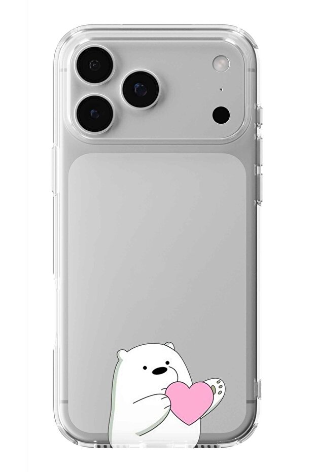حافظة شفافة مطبوعة بتصميم Ice Bear متوافقة مع هاتف iPhone 17 Pro Max - 1
