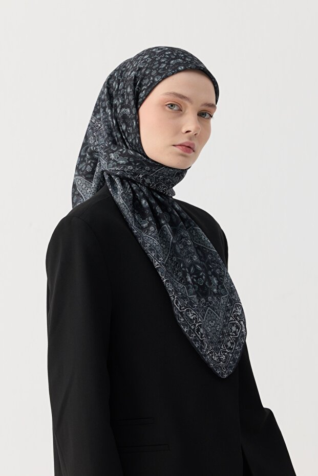 Eșarfă moale Winter Bloom 1244 Antracit - 4