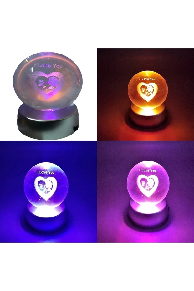 I Love You Design Luminous Globe