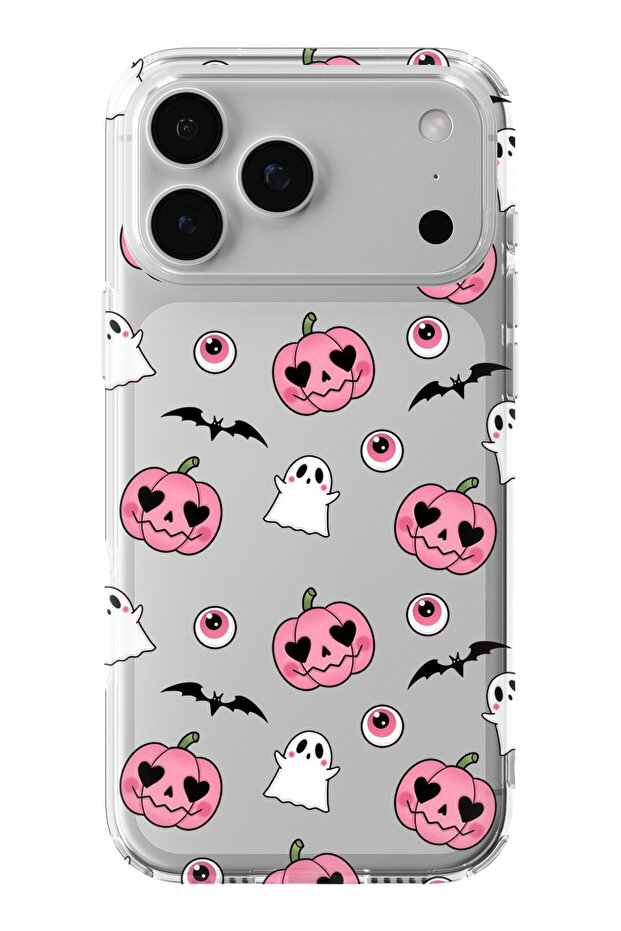 حافظة شفافة مطبوعة بتصميم هالوين متوافقة مع هاتف iPhone 17 Pro - 1