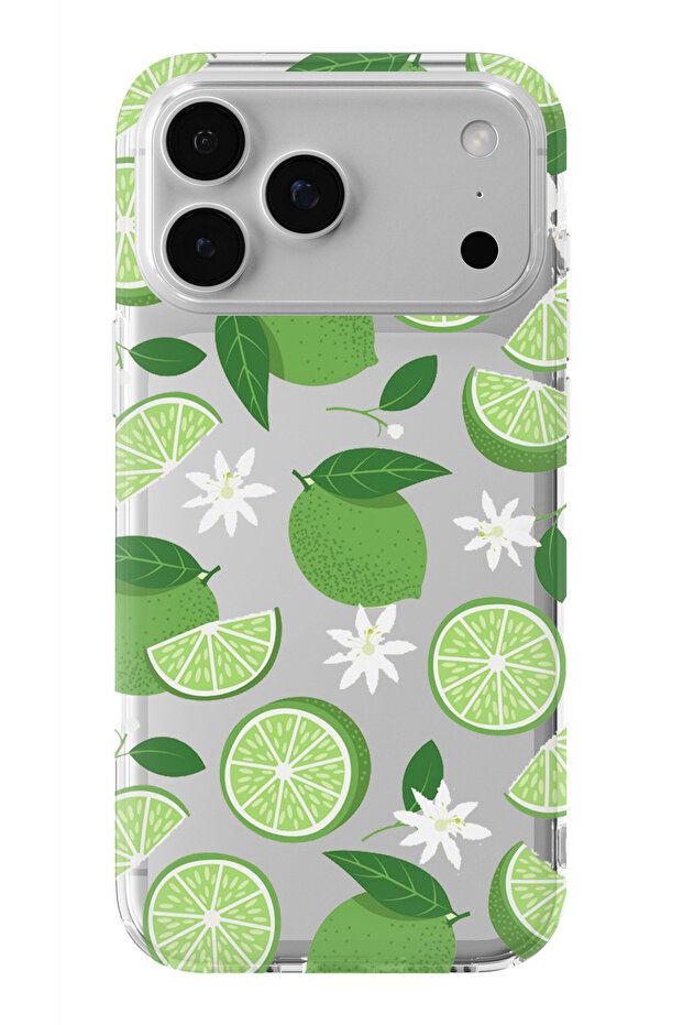 حافظة شفافة مطبوعة بتصميم ليم متوافقة مع آيفون 17 برو - 1