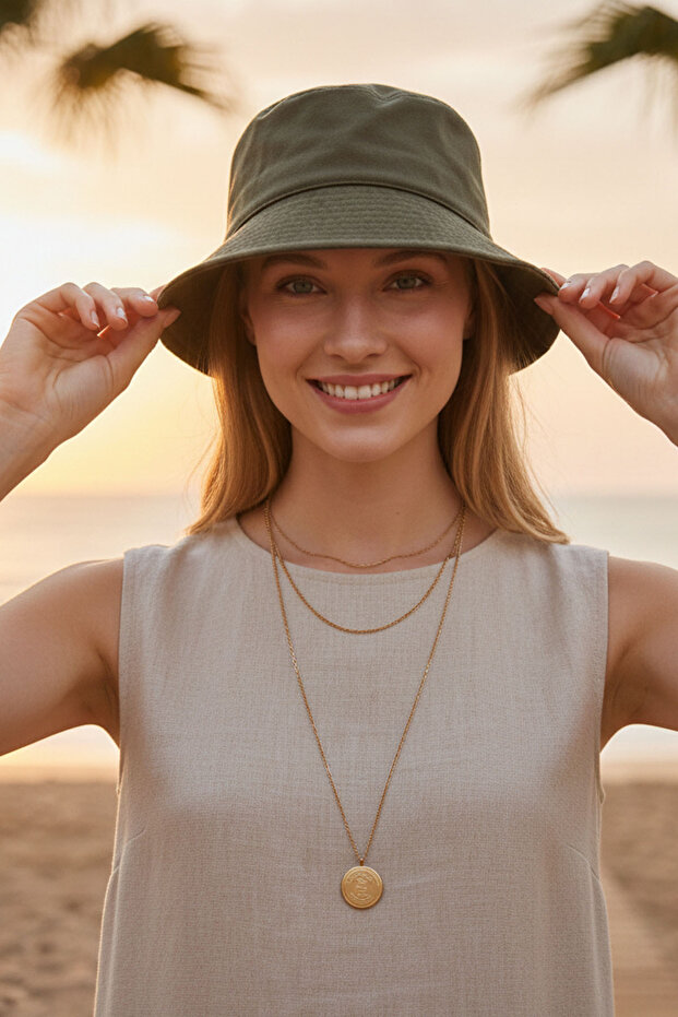 Unisex Cotton Gabardine Bucket Hat Bucket Hat Sun Hat