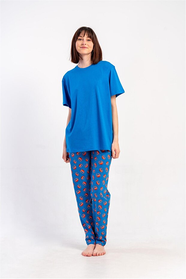 Women's Blue Oversize T-Shirt