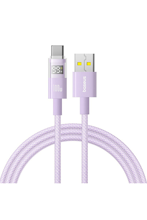 USB-C Fast Charging Data Cable, Purple - 1