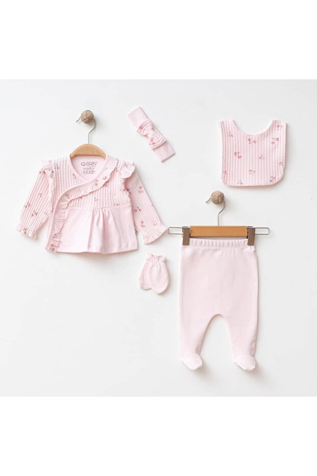 Jakarli Ruffled 5-Piece Set 100% Cotton