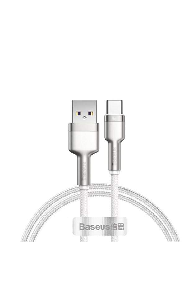 Fast Charging USB Type-C Cable, Baseus, 1m, White - 1