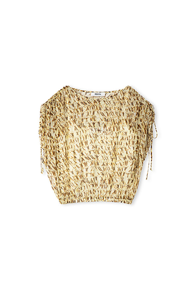 Patterned Chiffon Blouse - 3